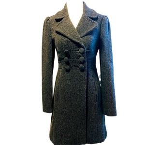 Juicy Couture Tweed Car Coat Size Petite Small